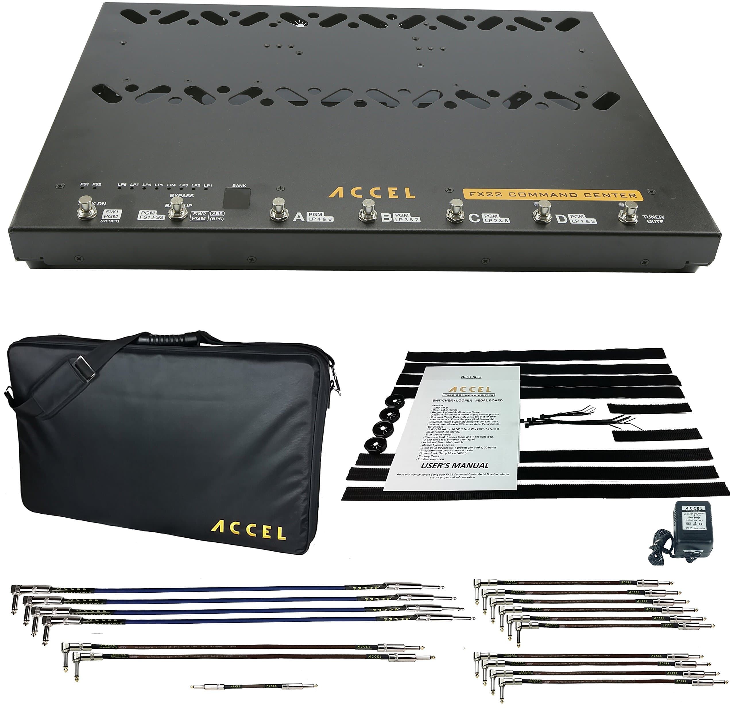 Accel FX22 Command Center Pedal Board Bundle 1
