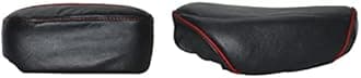 Stylish Red Strip in Seat Cover with Back Rest Foam Combo Compatible with Classic 350/500cc (2012-2020)