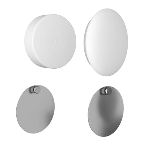 Teccle Wall Mount for Nest Temperature Sensor, 2 Pack No Holes - Stainless Steel Bracket Plate for Google Nest Thermostat Sensor - Mounts to Smooth and Dry Surfaces