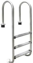 Swimming Pool Ladder for In Ground Pools Heavy Duty Stainless Steel Pool Step Ladder with Easy Mount Legs Stainless Steel 304, 3 Step