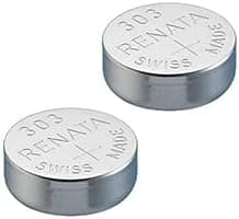 Renata 303 SR44SW Batteries - 1.55V Silver Oxide 303 Watch Battery (2 Count)