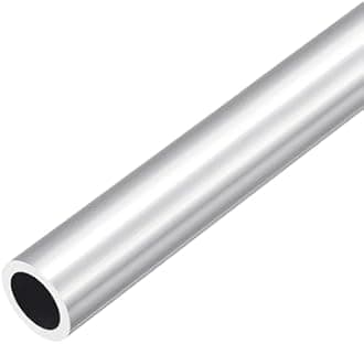 DMiotech (26mm OD x 18mm ID) 6063 Aluminum Round Tube 300mm Length Industry Metal Tubing for Machinery Frame Construction DIY Projects