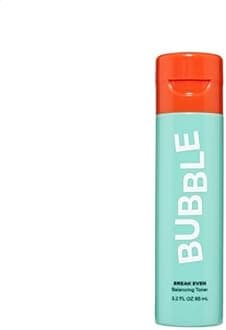 Bubble Skincare Break Even Balancing Face Toner - Gentle Exfoliating Toner & Pore Minimizer for Normal to Oily Skin Types - Skin Care Formulated with Green Tea Extract and Niacinamide (100ml)