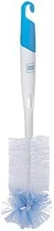 Mee Mee 360° Movable Silicone Bristle Baby Feeding Bottle Cleaning Brush & Nipple Cleaner Combo | Ergonomic Handle | Easy to Clean Bottle Corners for Narrow Neck & Wide Neck Feeding Bottles | BPA