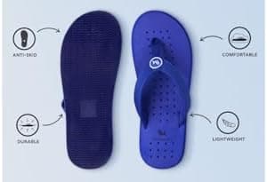 Neeman's Eco Flip Flops for Men | Comfortable Outdoor Indoor Fashionable Slippers for Boys | Rubber Flat Slip On Flexible | Everday Comfort | Lightweight Soft Chappal