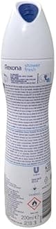 Rexona MotionSense Shower Fresh Antiperspirant Deodorant Spray for Women with 48-Hour Protection/200 ML