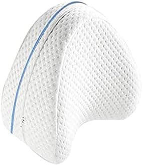 Paybox Orthopedic Pain Relief Leg Pillow Memory Foam Leg Pillow for Back Pain/Leg Pain/Pregnancy/Knee Support with Washable Cover - White
