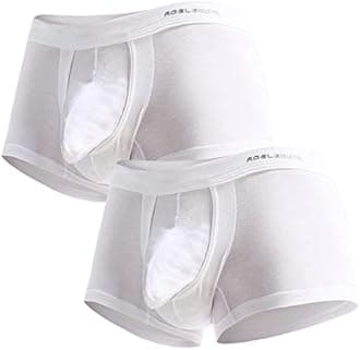 Ouruikia Men's Underwear Modal Boxer Briefs Lightweight Turnks Tagless Underpants with Separate Pouch