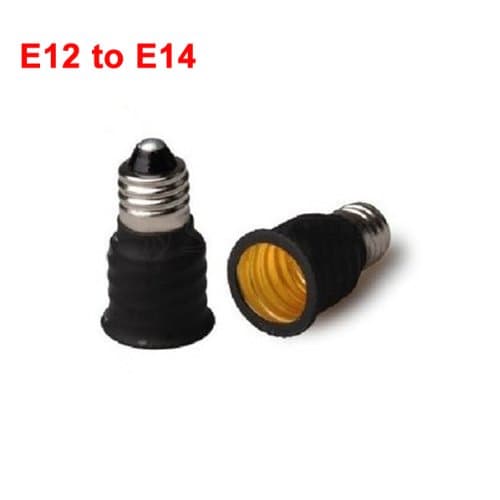 E12 to E14 US Base Socket LED Bulbs Adapter Converter.