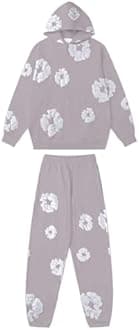 Generisch Tracksuit Men's Jogging Suit Hooded Tops & Trousers Set 2-Piece Tracksuit Sports Suit Streetwear Cotton Loose Leisure Suit Leisure Suit Y2K Hip Hop Pullover Jogging Bottoms Activewear Unisex