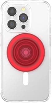PopSockets Phone Grip for MagSafe with Kickstand, Magnetic Stand, Swappable Top, Secure Hold for iPhone MagSafe Cases, Phone & Tablet Grip - Blanchette Red