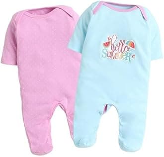 EIO100% Cotton Rompers Sleepsuits Jumpsuit Night Suits for Infants Newborn Baby Boys & Girls