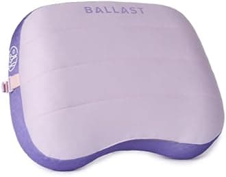 Ballast Beach Pillow – Comfy, Durable & Compact, Stays Put on Windy Beaches with Patented Sand Pouch, Inflatable Pillow for Beaches, Pools, Camping, Festivals and Travel (Starlight Purple)