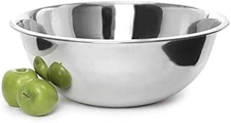 Stainless Steel Mixing Bowl - Premium Polished Mirror Nesting Metal Bowl for Cooking and Serving, Stackable for Convenient Storage-10.25 Quart, 1194, silver