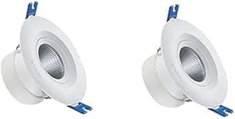 OPPLE US LED Spot Light Round Panel Deep Junction Conceal Box Down Lights (6Watt Natural White 4000K Pack of 2)
