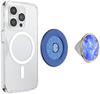 PopSockets Round Smartphone Grip, MagSafe Compatible, Adapter Ring Included, Smartphone Holder, Wireless Charging Compatible, Enamel Celestial