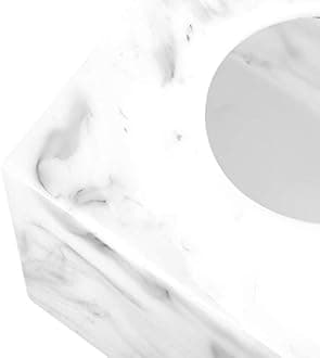 Luxspire Resin Tissue Box Cover, Square Facial Tissue Toilet Paper Wipes Holder Napkin Dispenser for Vanity Car Office Bedroom Bathroom Accessories Bathroom Decor, Cube Kleenex Holder, Marble Pattern