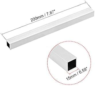 uxcell 6063 Aluminum Square Tube, 15mmx15mmx2mm Wall Thickness 200mm Length Seamless Straight Pipe Tubing 4 Pcs