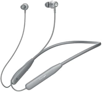 Boat Rockerz 111, 40H Battery, Dual Pair, ENx Tech, Low Latency, Fast Charge, IPX5, Stream Ad Free Music via App Support, Bluetooth Neckband, in Ear Wireless with Mic Earphones (Ash Grey)