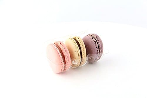 Clear Insert for 3 macarons with clip closure - Pack of 50 pcs
