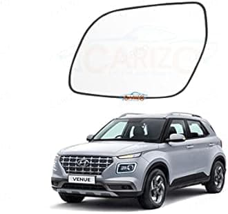 CARIZO ® Left/Passenger Side Rear View Mirror Glass Compatible for Hyundai Venue (2019-2022)