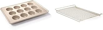 OXO Good Grips 12 Cup Muffin Pan and Cooling Rack Bundle