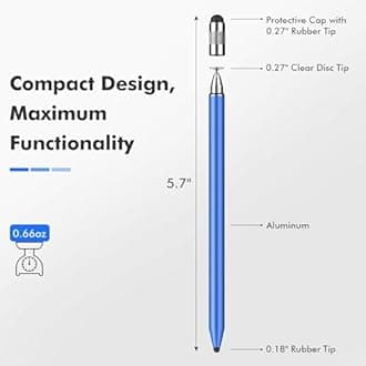 MEKO 3 in 1 Stylus Pen for Touch Screens, High Sensitivity & Precision Capacitive Stylus Pen for Android Tablet/Apple iPad iPhone Tablets/Universal Touchscreen Devices (Blue)