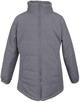 Floral Find Girls Long Sleeve Winter Jacket Coats Zip Up Stand Collar Corduroy Quilted Outerwear Jackets with Pocket