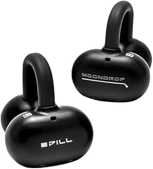 Moondrop Pill Open Ear Headphones OWS Hanging Earphones IPX4 Ear Clip Wireless Earbuds (Black)