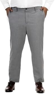 The Pant Project Stretchable Formal Pants for Plus Size Men | Stylish Slim Fit Luxury PV Lycra Men's Wear Trousers for Office or Party | Mens Fashion Dress Trouser Pant