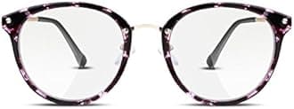 FEISEDY Women Vintage Glasses Frames Round Eyewear Clear Lens B2260
