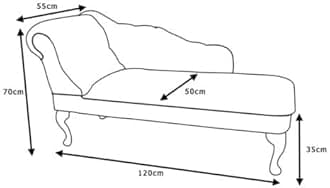 RegentTufted Chaise Lounge Sofa & Seating Handmade Velvet Living Room Bedroom Hallway Black Accent Chair (Left Hand, Cedar)