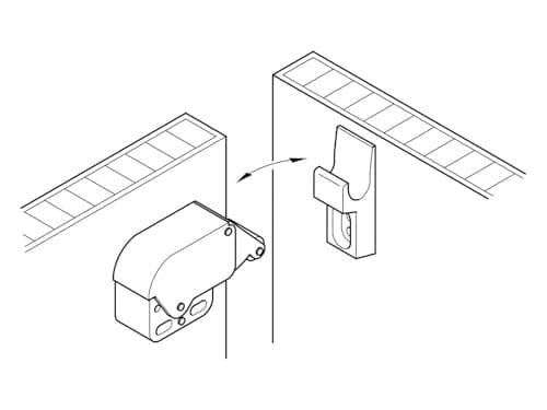 Häfele 2 Pack Mini Latch Automatic Spring Catch for Unsprung Hinge Cabinets, Nickel Plated, Silver