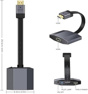 Game Console 4k Upscaler,Upgrade Your Graphics Card in Real Time with No Lag,Enhance the original 2K game console to 4K@60 display,for Nintendo Switch,Wii, DreamCast,Xbox,Playstation,Gamecube and more