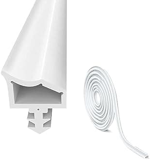 Weather Stripping, Polyvinyl Chloride (PVC) Room Door Seal, White-15 M, 19 mm Thick, 15 m Length
