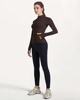 Locachy Women's Slim Fit Full Zip Athletic Running Sports Workout Jacket with Thumb Holes