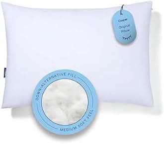 Casper Sleep Original Microfiber Pillow for Sleeping, Standard, White