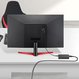 Replacment for LG Monitor Power Cord - DC 19V Power Supply for LG Electronics 27" 24" 23" 22" 20" 19" LCD LED HD TV Monitor Widescreen Power Adapter Cord(6.5 * 4.4mm)