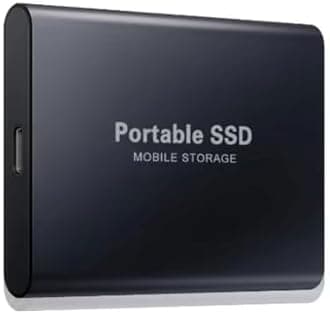 Portable Hard Drive 4TB, Mini SSD Hard Drives,Solid State External Drives,Computer Backup Drive,USB 3.1 to Type-C Support Data Storage Transfer for Windows XP PC Laptop and Mac (Black, 4.0, TB)