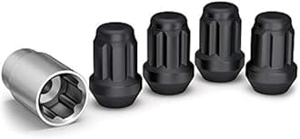 White Knight 40700SMBT Matte Black Wheel Lock, 4 Pack