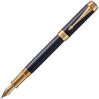 PARKER パーカー 万年筆 デュオフォールド プレステージ ブルーシェブロンGT 細字 18金ペン先 ギフトボックス入り 正規輸入品 1031369