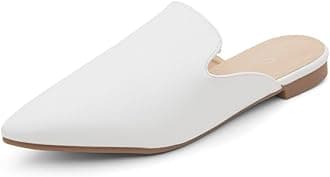 Shoe Land Mules for Women, Slip On Pointed Toe Flats, Womens Mules, Comfortable Backless Loafers for Business Casual, Office, Travel, Walking & Daily Wear, Trendy 2025