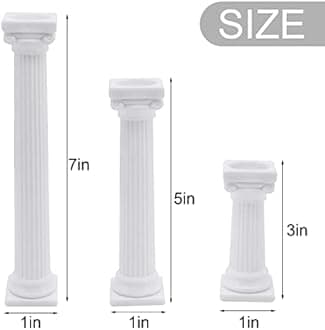 12 Pcs 3 Size Roman Column Cake Stand, Column Cake Tiered Stands Cake Pillars, Fondant Cakes Tier Separator Support Stand