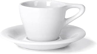 notNeutral Lino Porcelain Cup & Saucer Espresso 3 oz (White, 3 oz)