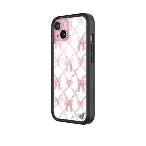 Wildflower Cases - On Pointe Case, Compatible with Apple iPhone 15 Plus | Cute, Trendy, Coquette, Pink Bows, Ballet Slippers - Protective Bumper, 4ft Drop Test Certified, Women Owned Small Business