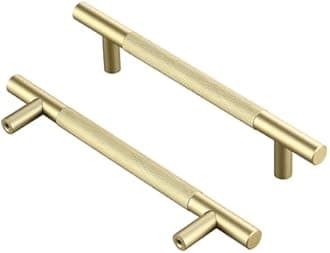 AITITAN 10 Pack Gold Cupboard Handles - 96mm Hole Spacing, 150mm Length