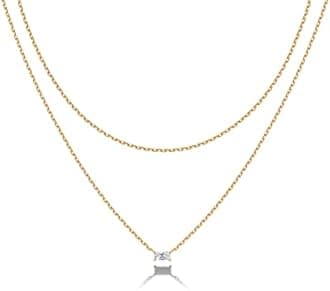 PAVOI 14K Gold Plated Layering Necklaces | Stylish Minimalist Design Pendant Necklaces | Butterfly, Heart, Lotus, Evil Eye, Cross Pendants for Women