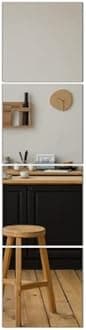 Full Length Mirror Tiles (Glass, 12''x12''x 4PCS), Large Full Body Wall Mirror for Door, Bedroom, Home Gym
