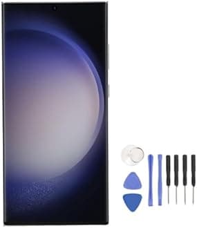 AMOLED for S23 Ultra, LED LCD Display Touch Screen Digitizer Assembly S23ultra 5G SM S918U LCD Screen Replacement with Frame, 6.7 Inch, 3088x1440px Resolution
