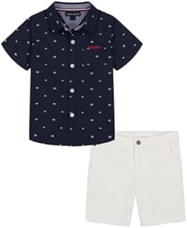 Tommy Hilfiger boys 2pc Shirt Short Set Short Set
